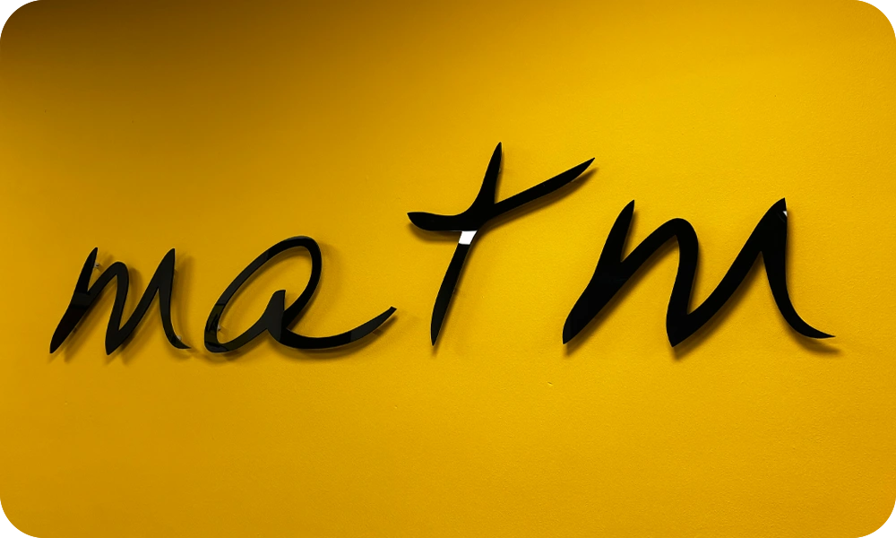 Cut out acrylic sign – Interior Wall Signage